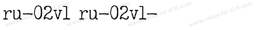 ru-02v1 ru-02v1字体转换